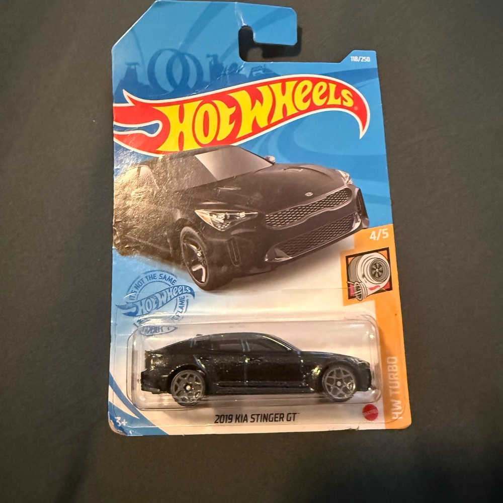 Black 2019 Kia Stinger GT Hotwheels